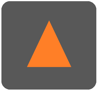 黒ボタン三角オレンジ