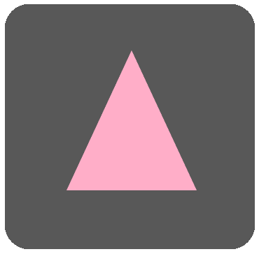 黒ボタン三角ピンク