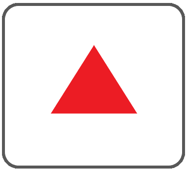 三角ボタン赤