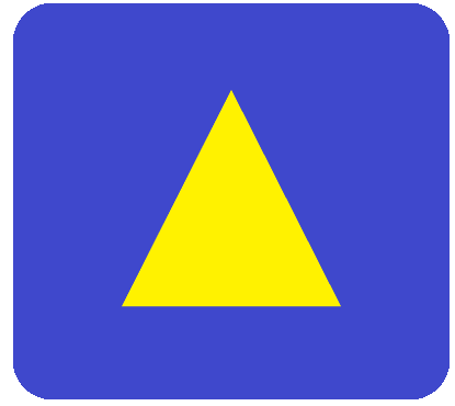 青ボタン三角黄色