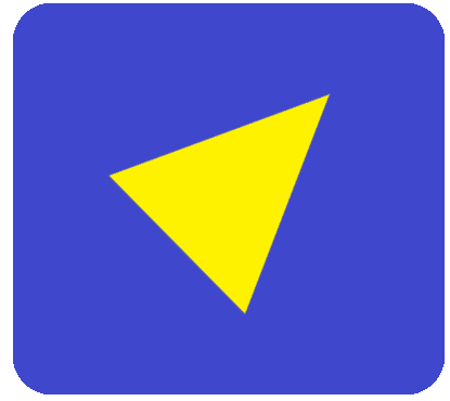 青ボタン三角黄色2