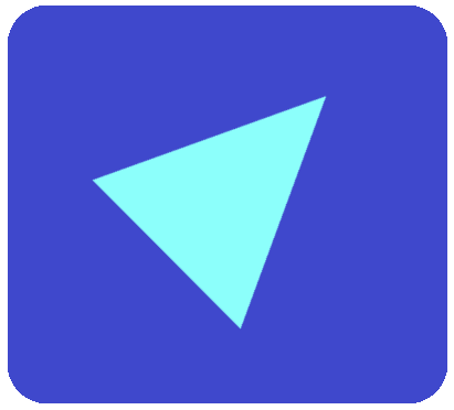 青ボタン三角水色2