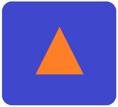 青ボタン三角オレンジ