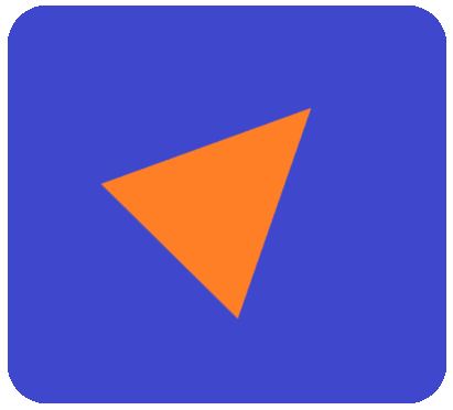 青ボタン三角オレンジ2