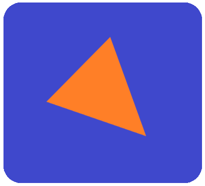 青ボタン三角オレンジ4