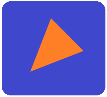 青ボタン三角オレンジ6