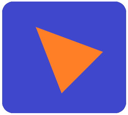 青ボタン三角オレンジ8