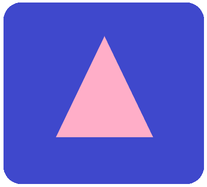 青ボタン三角ピンク