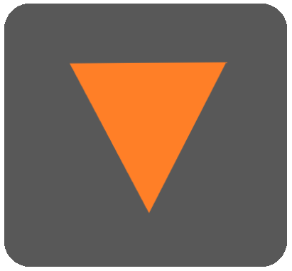 黒ボタン三角オレンジ5