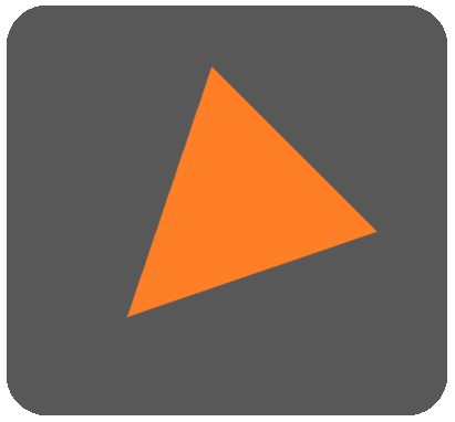 黒ボタン三角オレンジ6
