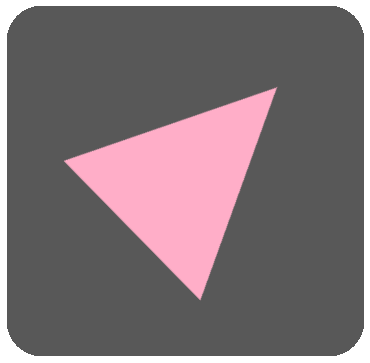 黒ボタン三角ピンク2